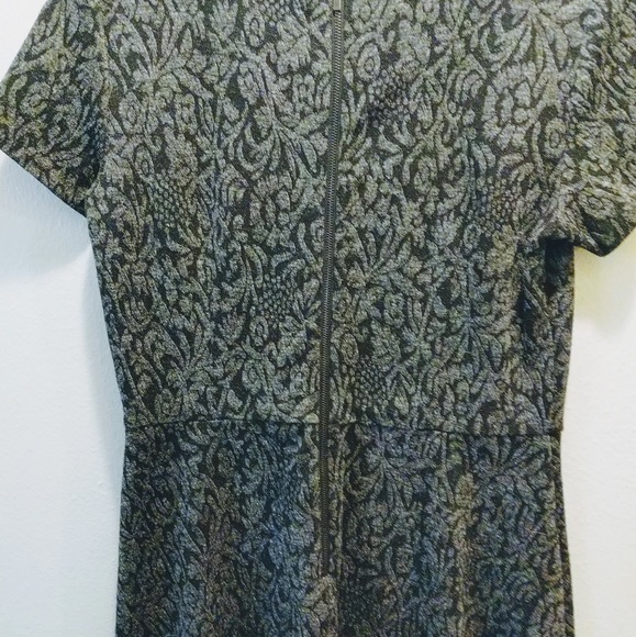 Loft gray Jacquard fit and flare dress - Picture 3 of 5